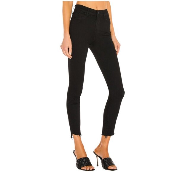 Mother Stunner Zip Ankle Step Fray Jeans Size 23 In Not Guilty Raw Frayed Hem - Picture 4 of 15